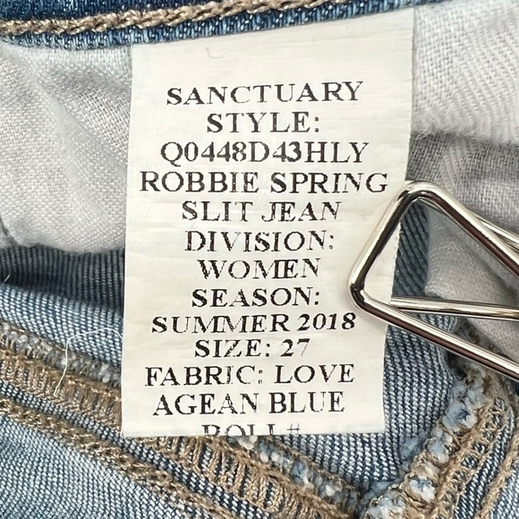 Sanctuary Robbie Spring Slit Skinny Release Hem Jeans Size 27 Women’s - Picture 2 of 5